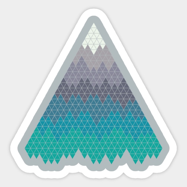 Many Mountains Sticker by Thepapercrane